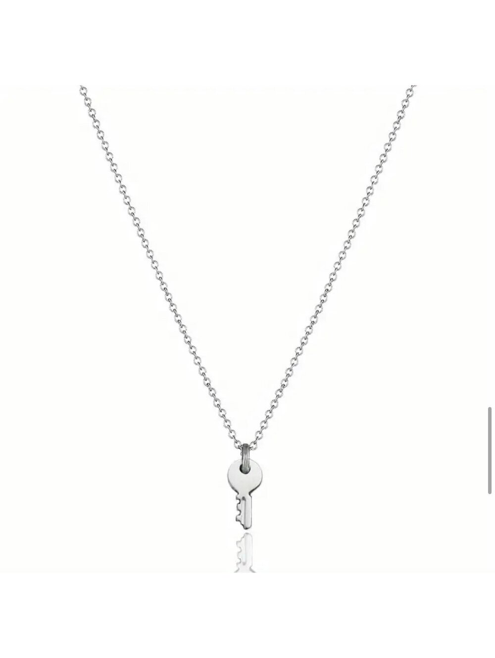 New - Inspirational - Silver Tone - Key Pendant Necklace